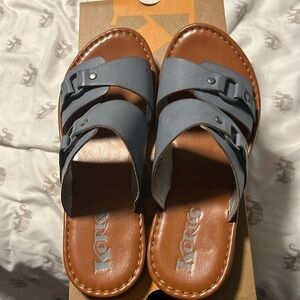 Korks  Sonata light blue worn once runs a little big